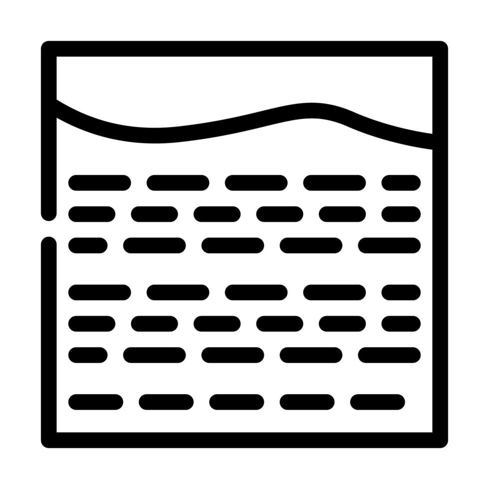 field peat line icon vector illustration