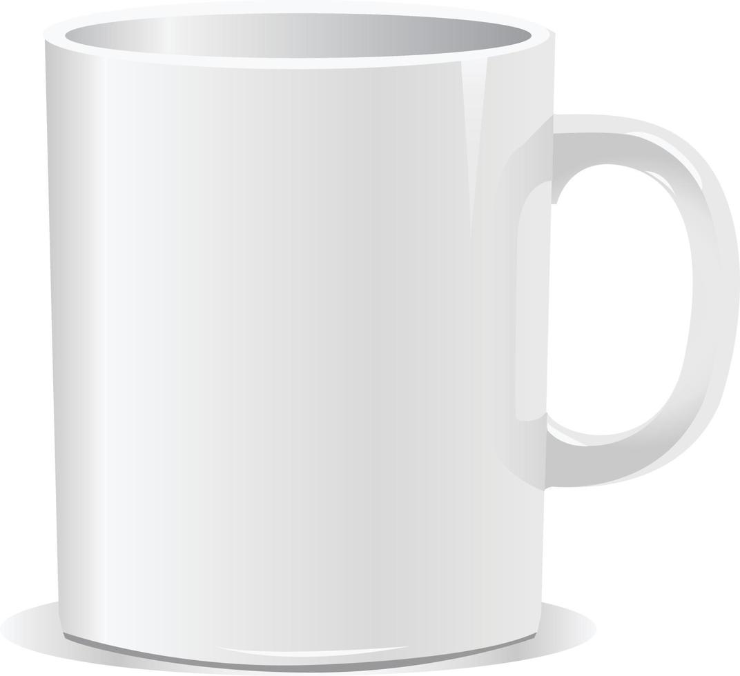 plantilla en blanco taza blanca realista vector