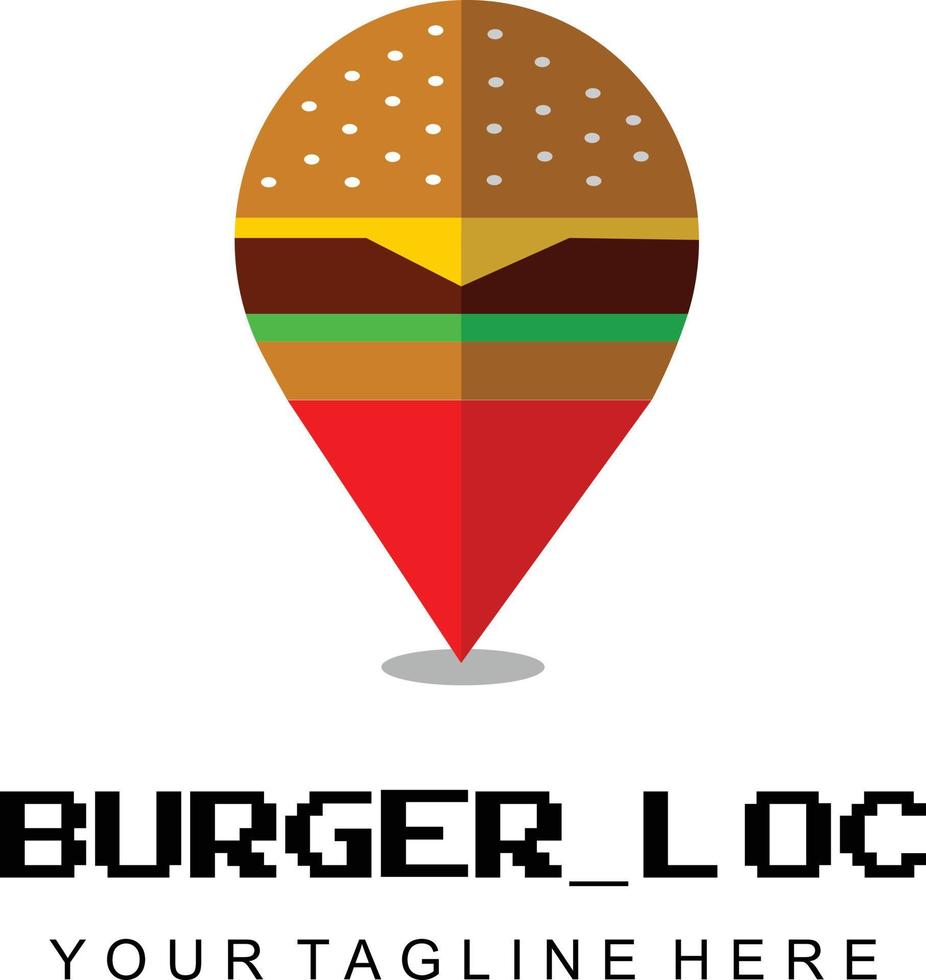 logotipo de la tienda de hamburguesas vector