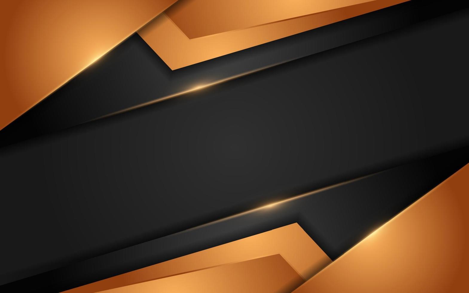 Abstract dynamic orange combination with black background design. vector