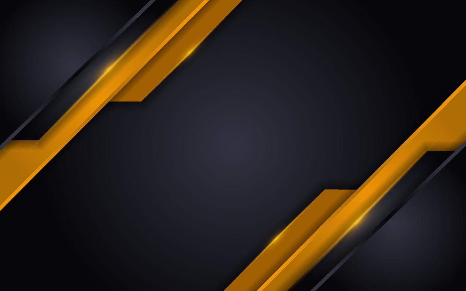 Luxury black background combine with glowing golden lines vector