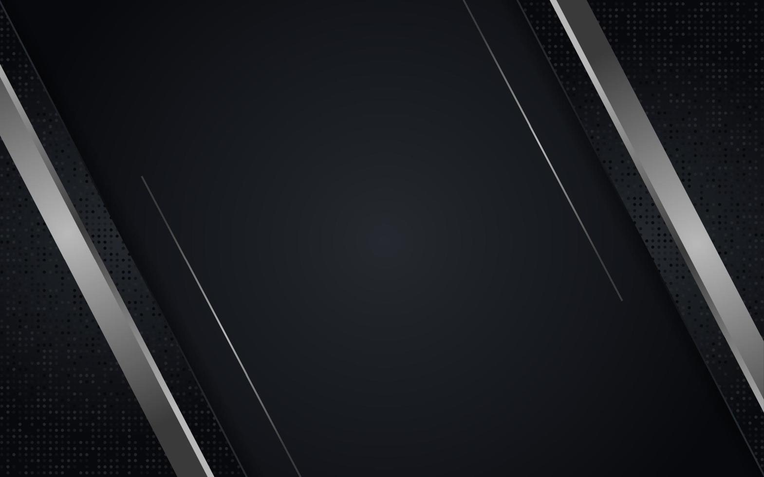 Abstract black combine with silver line textured overlap layer background vector