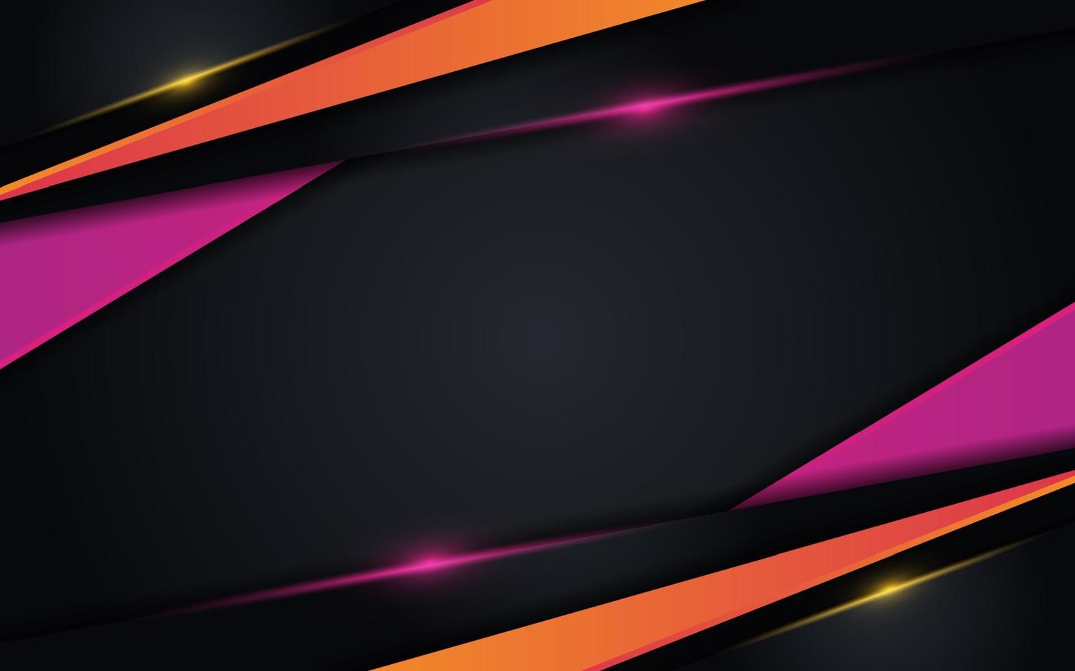 Abstract black background with purple and orange gradient combination background vector