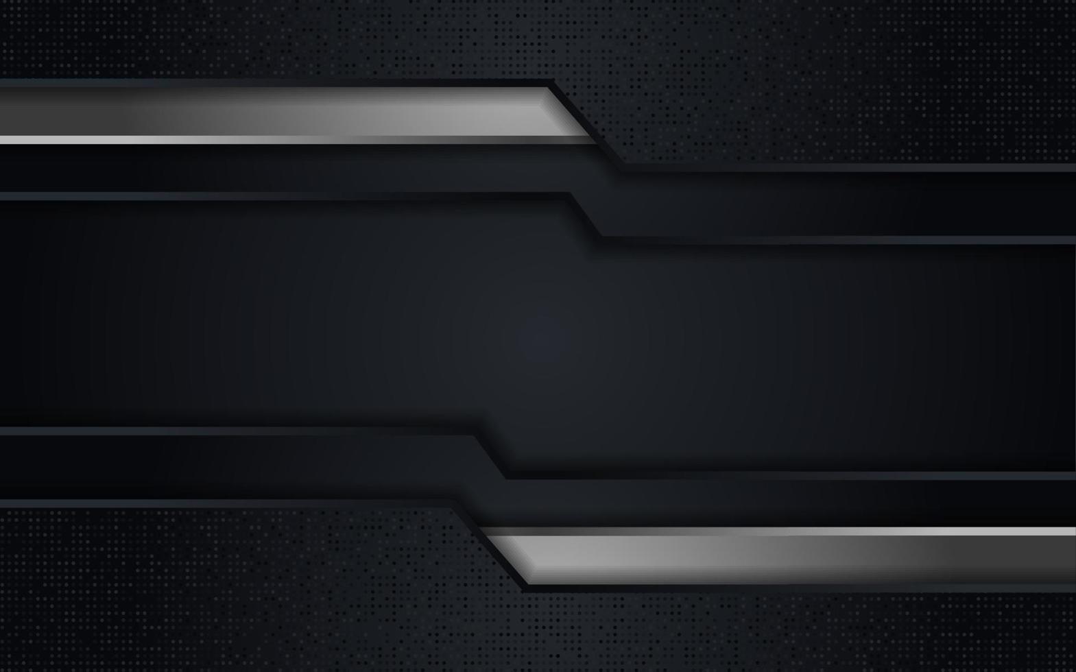Abstract black combine with silver line textured overlap layer background vector