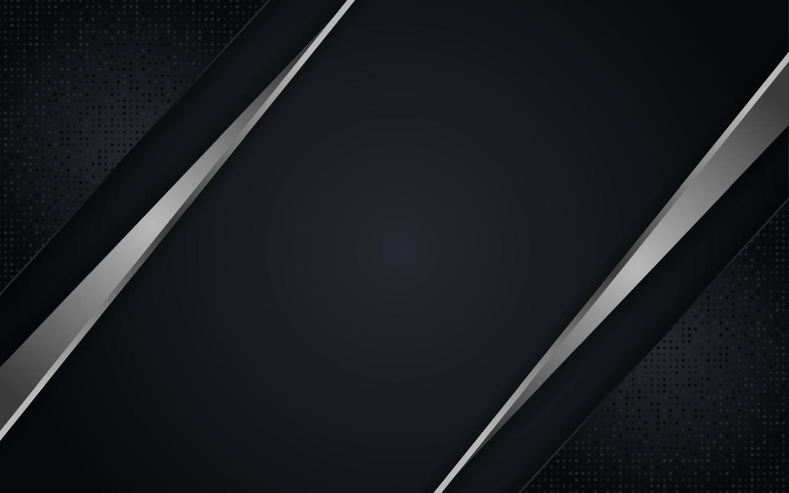 Abstract black combine with silver line textured overlap layer background vector