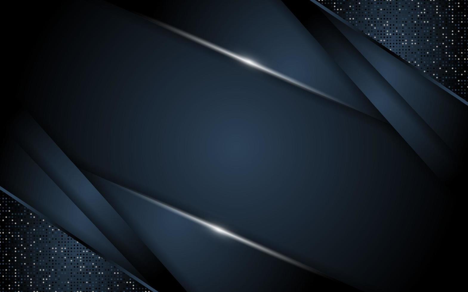 Realistic navy blue with silver line textured overlap layer background