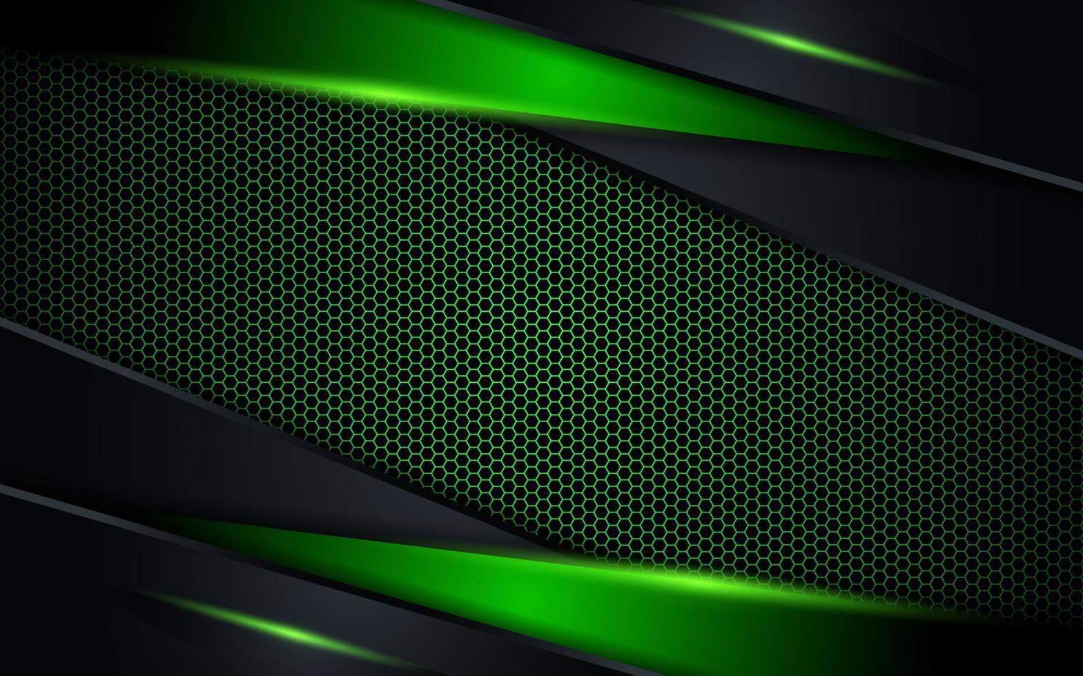 Modern futuristic black background combination with green technology