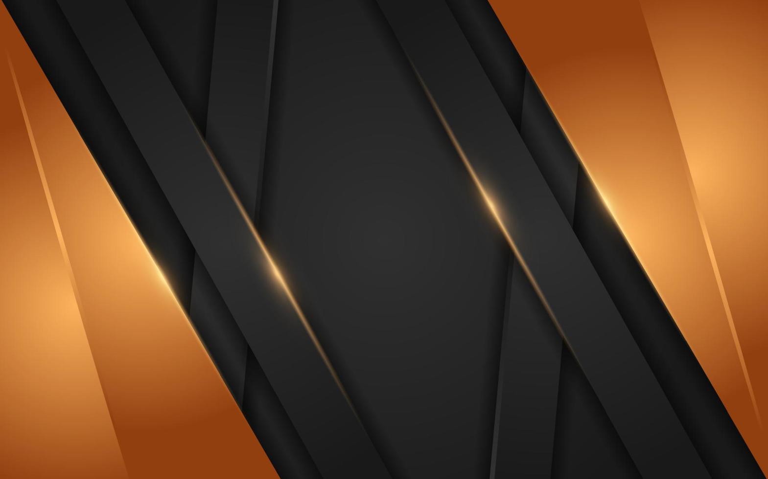 Abstract dynamic orange combination with black background design. vector