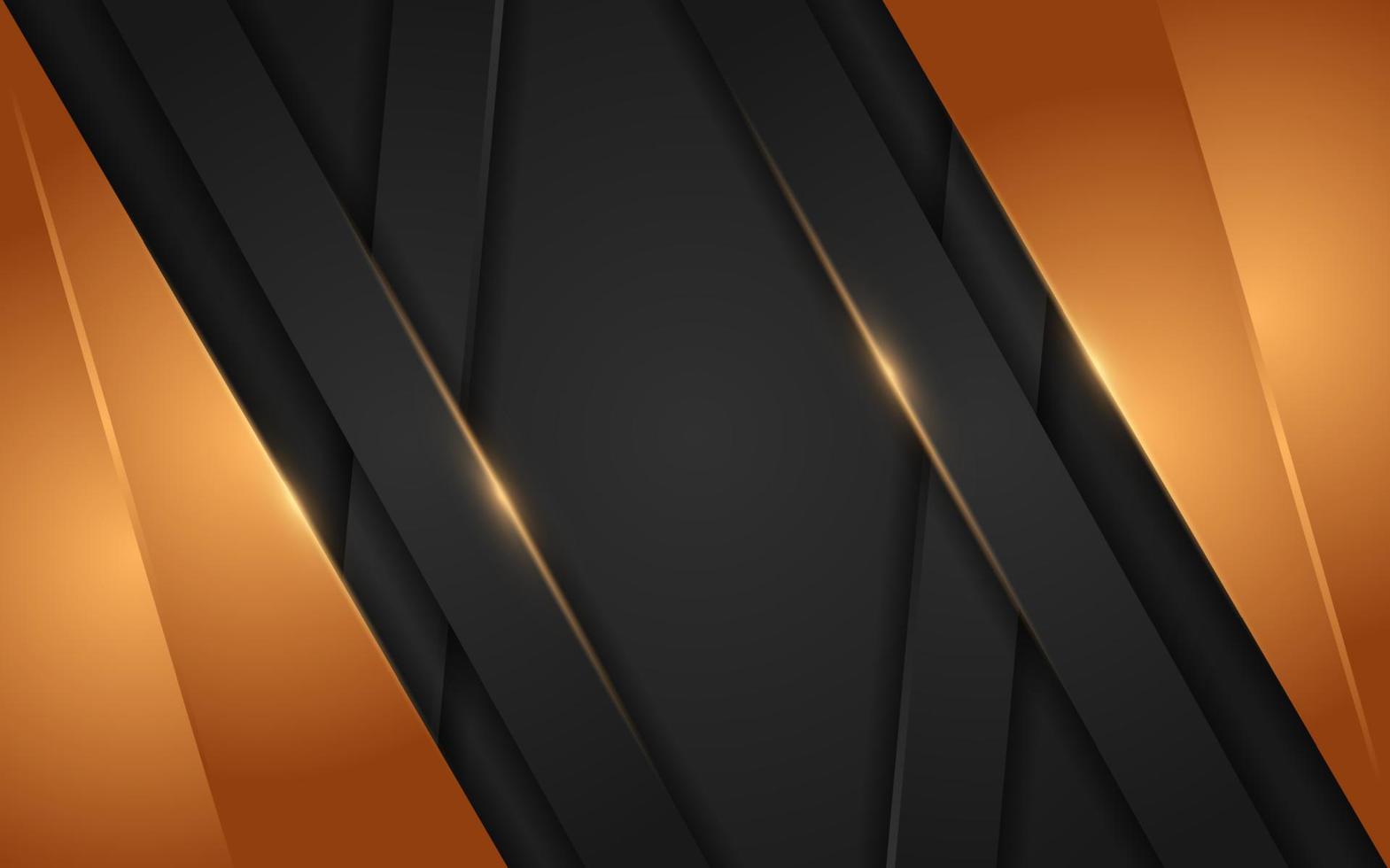 Abstract dynamic orange combination with black background design. vector