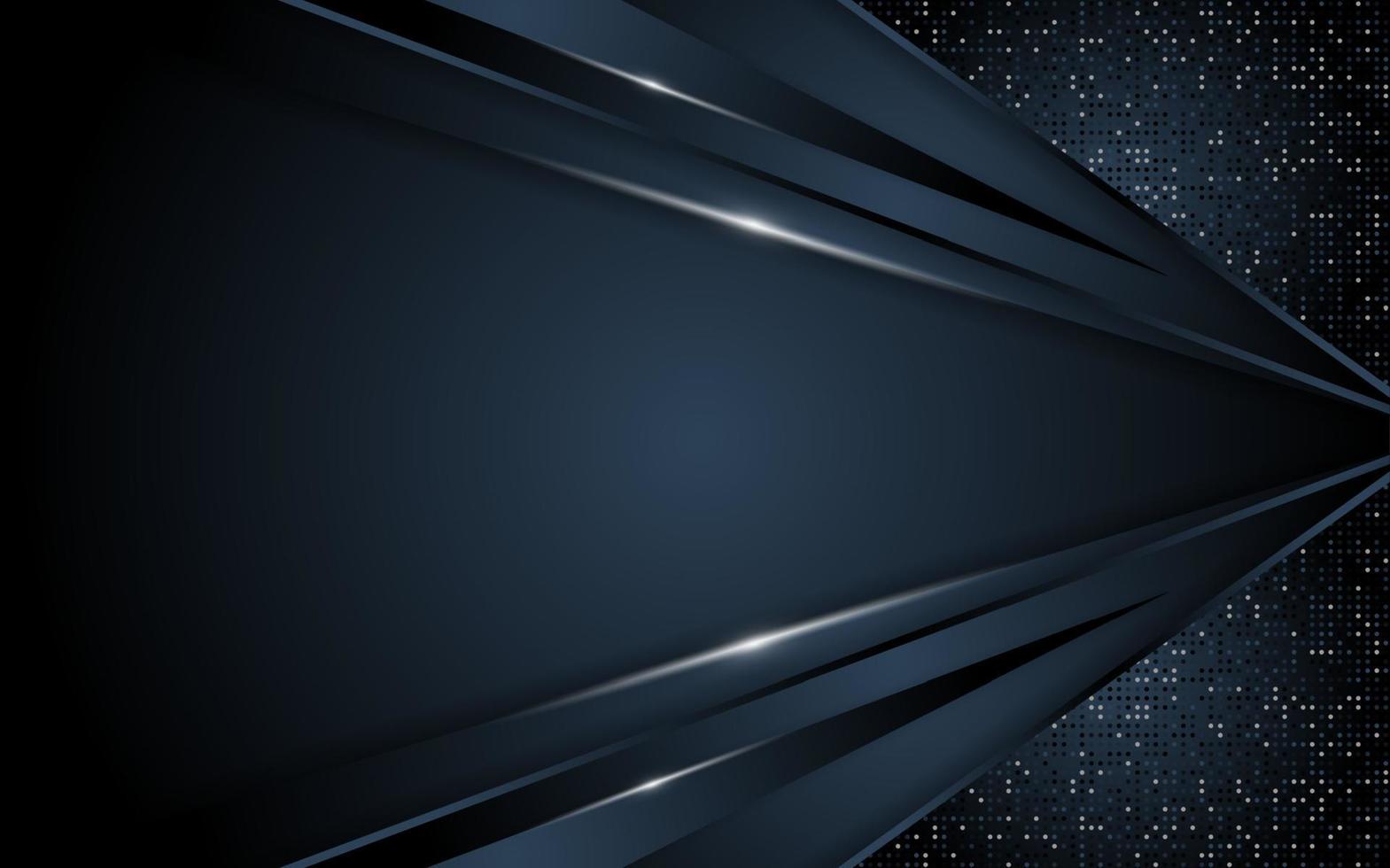 Realistic navy blue with silver line textured overlap layer background vector