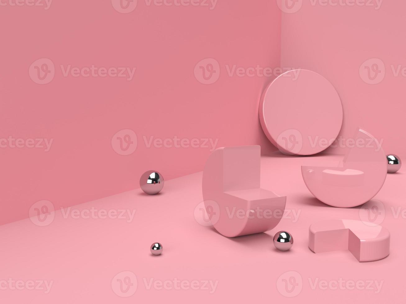 3D abstract render.Beauty products set for Cosmetic and skincare Packaging mockup minimal design on pink pastel background photo