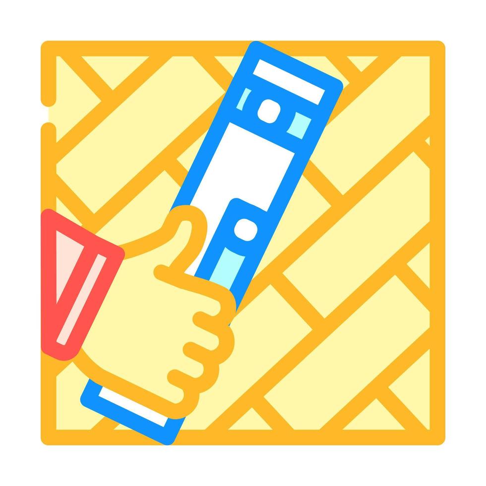 laminate floor repair color icon vector illustration