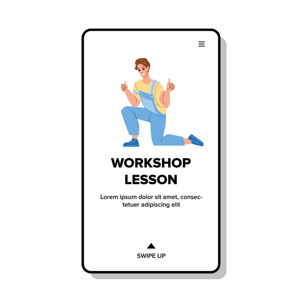 Workshop lesson vector