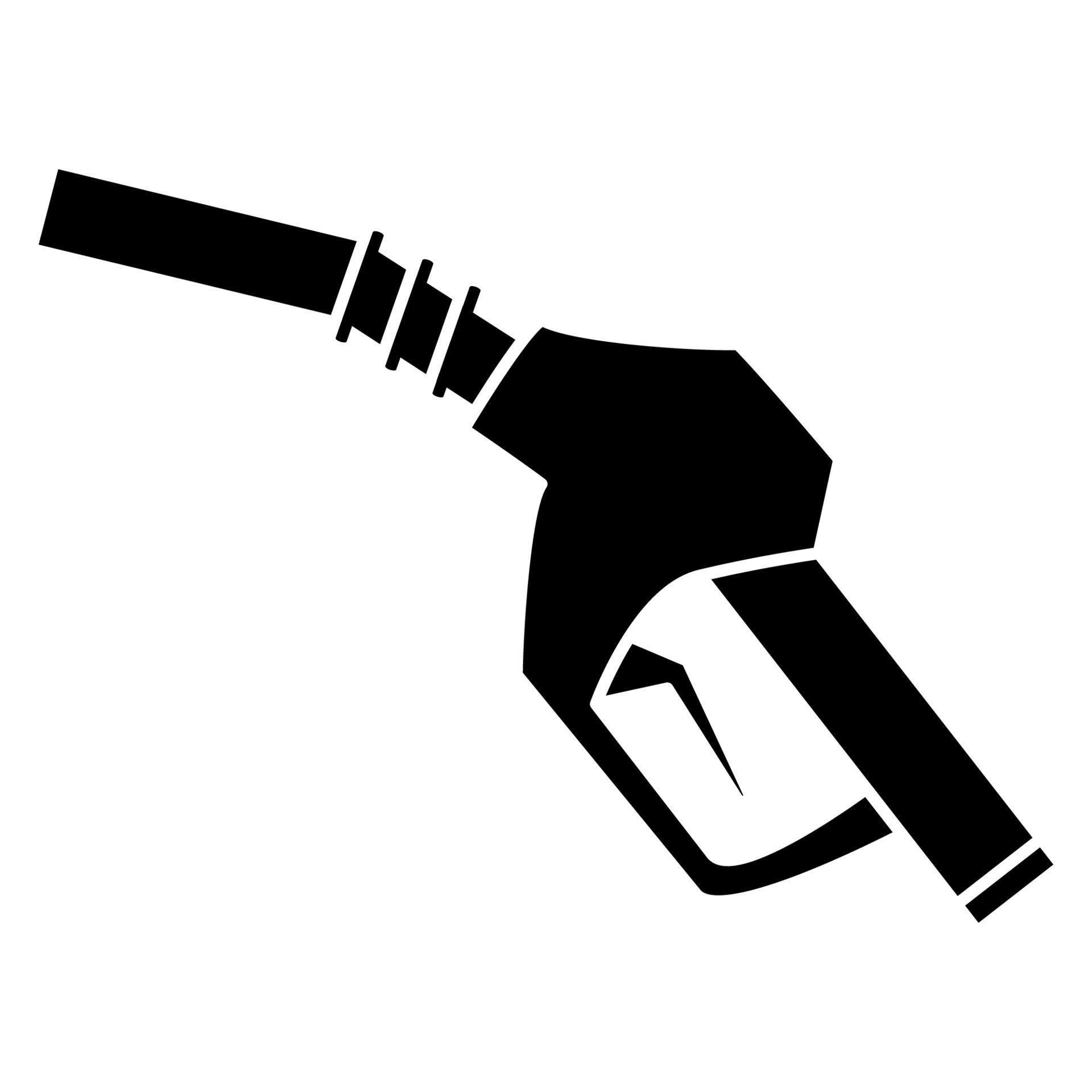Fuel nozzle icon. Gas station icon. Petroleum fuel pump. Pump nozzle