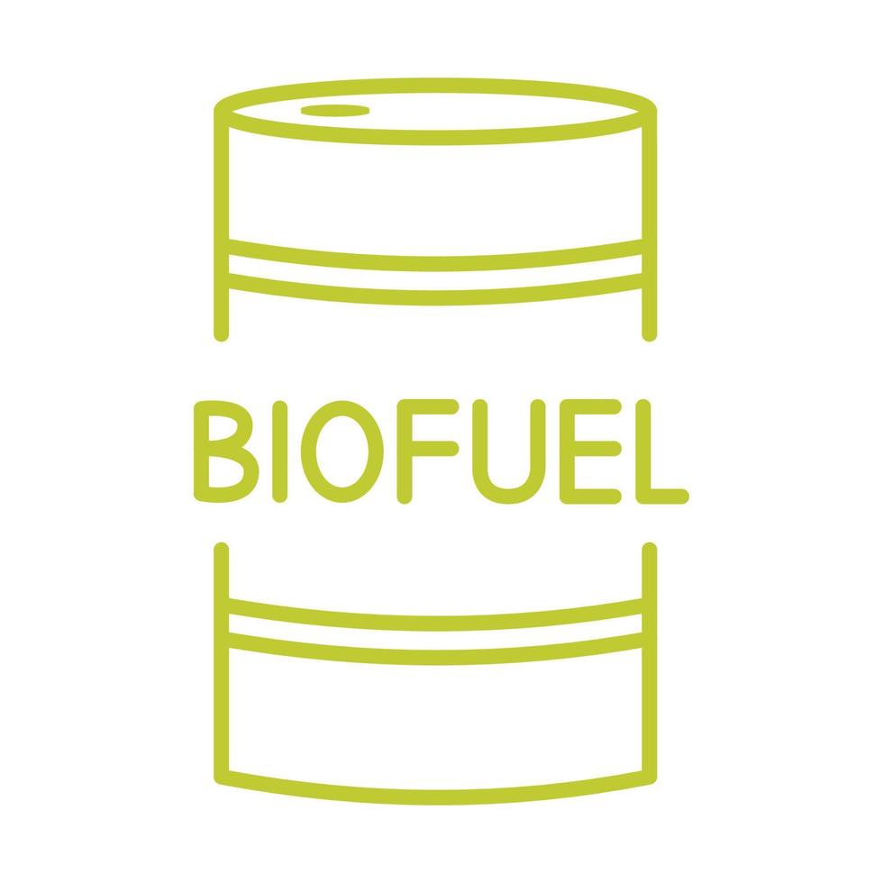 barril con biocombustibles. concepto de energía de biomasa. barril con combustible ecológico. recursos alternativos sostenibles. energía renovable vector