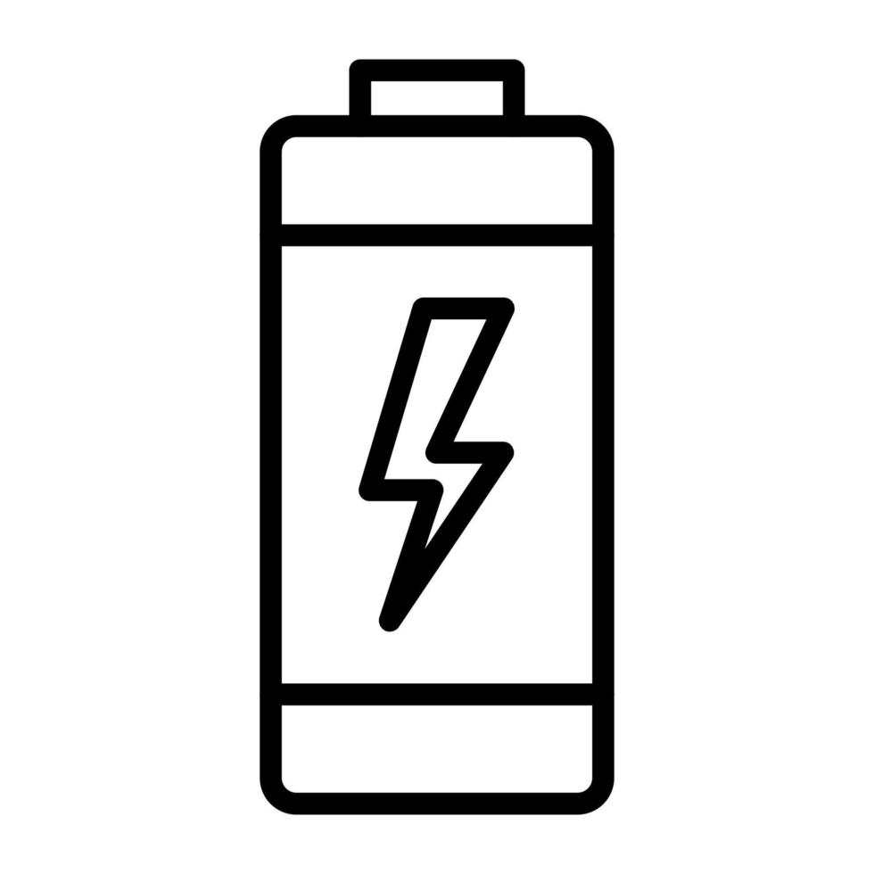 Battery thin line icon. Green energy. Battery icon. Editable stroke vector