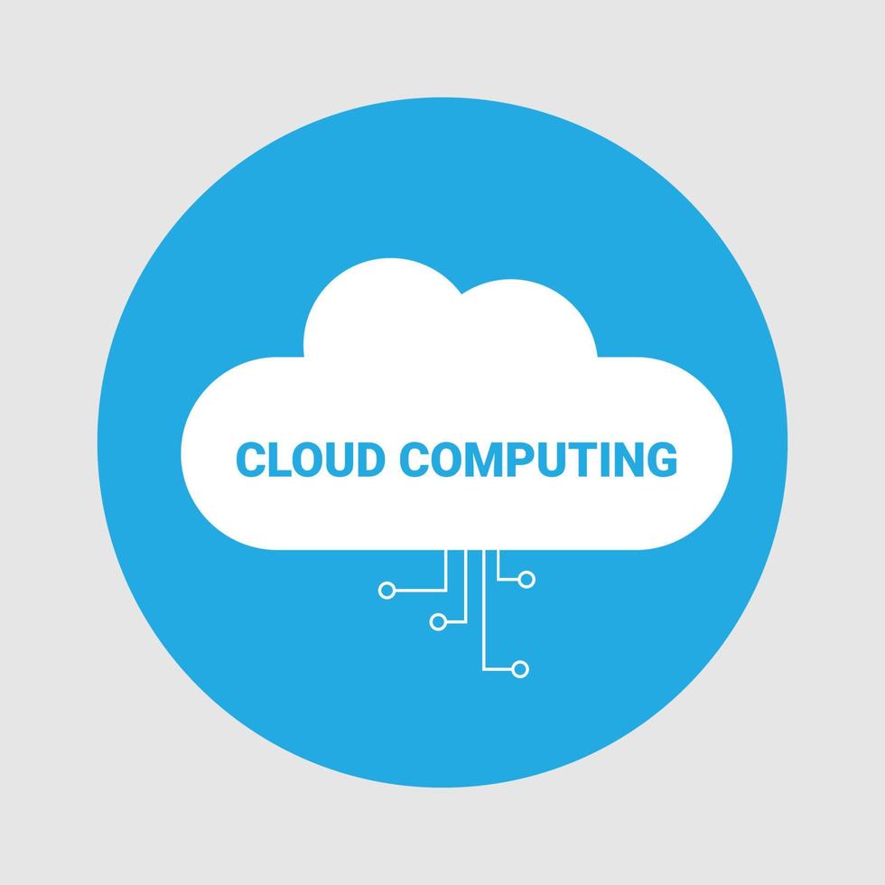 Cloud computing icon vector