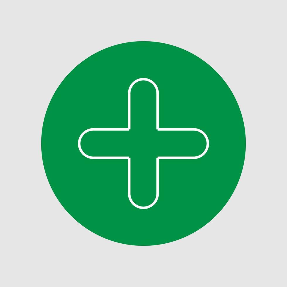 Plus icon vector