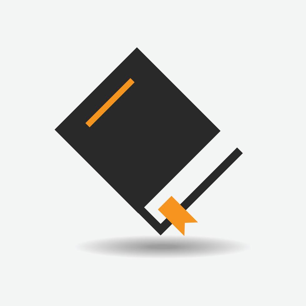 Book icon. Flat design vector