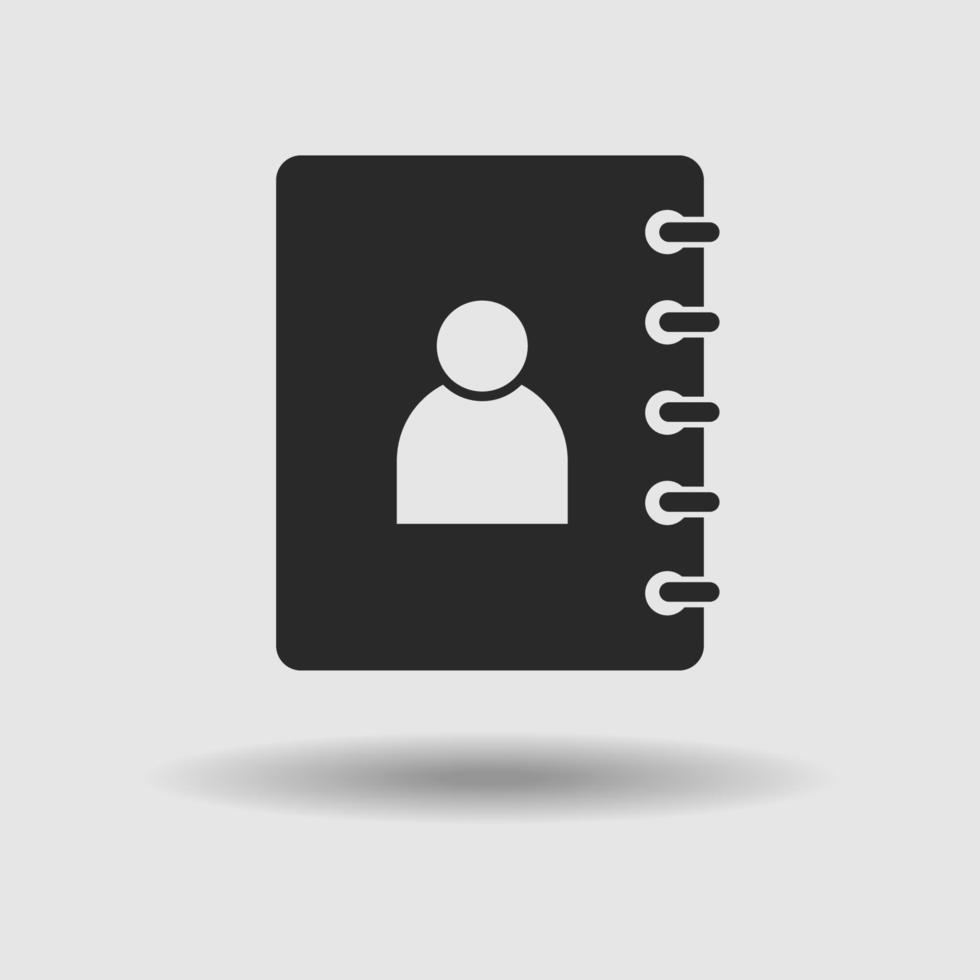 Contact book symbol icon vector. vector