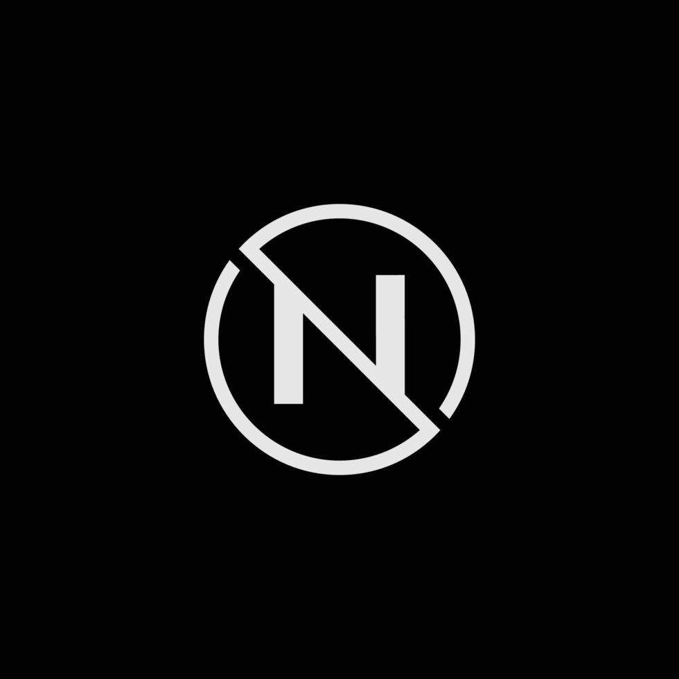 Letter N logo for initial. Vector illustration.