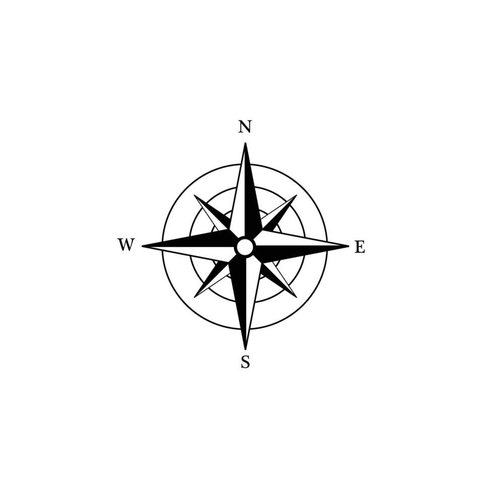 Compass symbol icon vector. vector