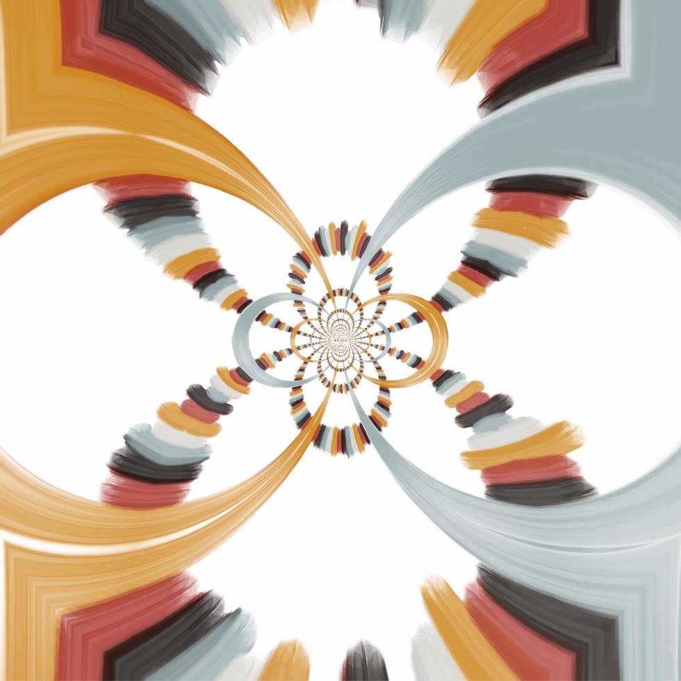 Abstract composition in yellow, red, blue, black colors. Modern creative hand drawn background. vector