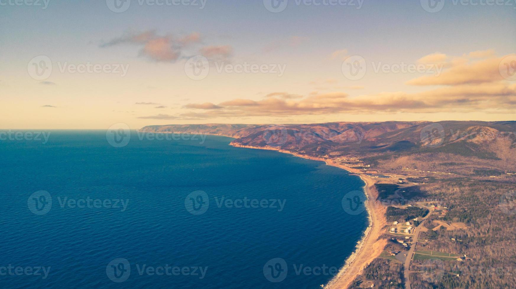 The Horizon seen during the sunset from Cape Breton,Canada photo