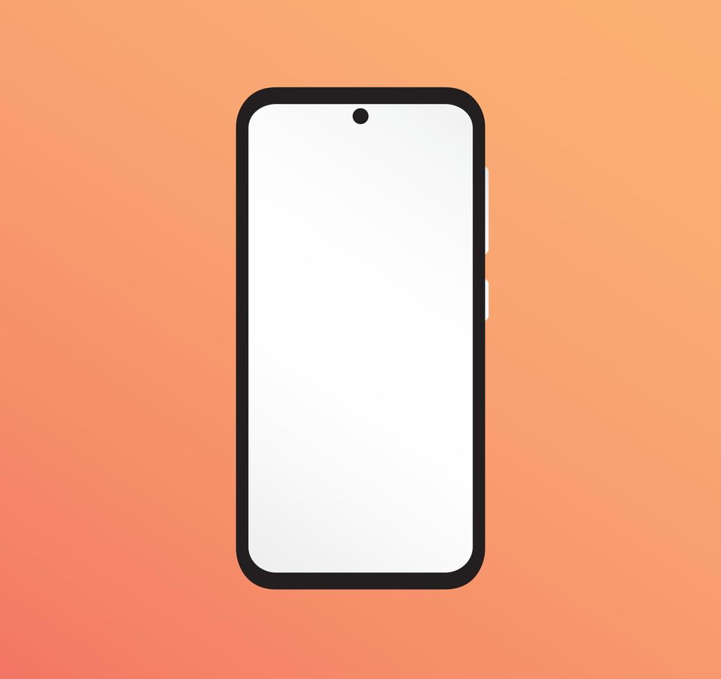 Illustration Modern Smartphone Device Buttons Template Isolated Touchscreen White Display Technology Equipment Icon Concept UI Business Office Electronic Web Element Presentation Tech Mockup vector