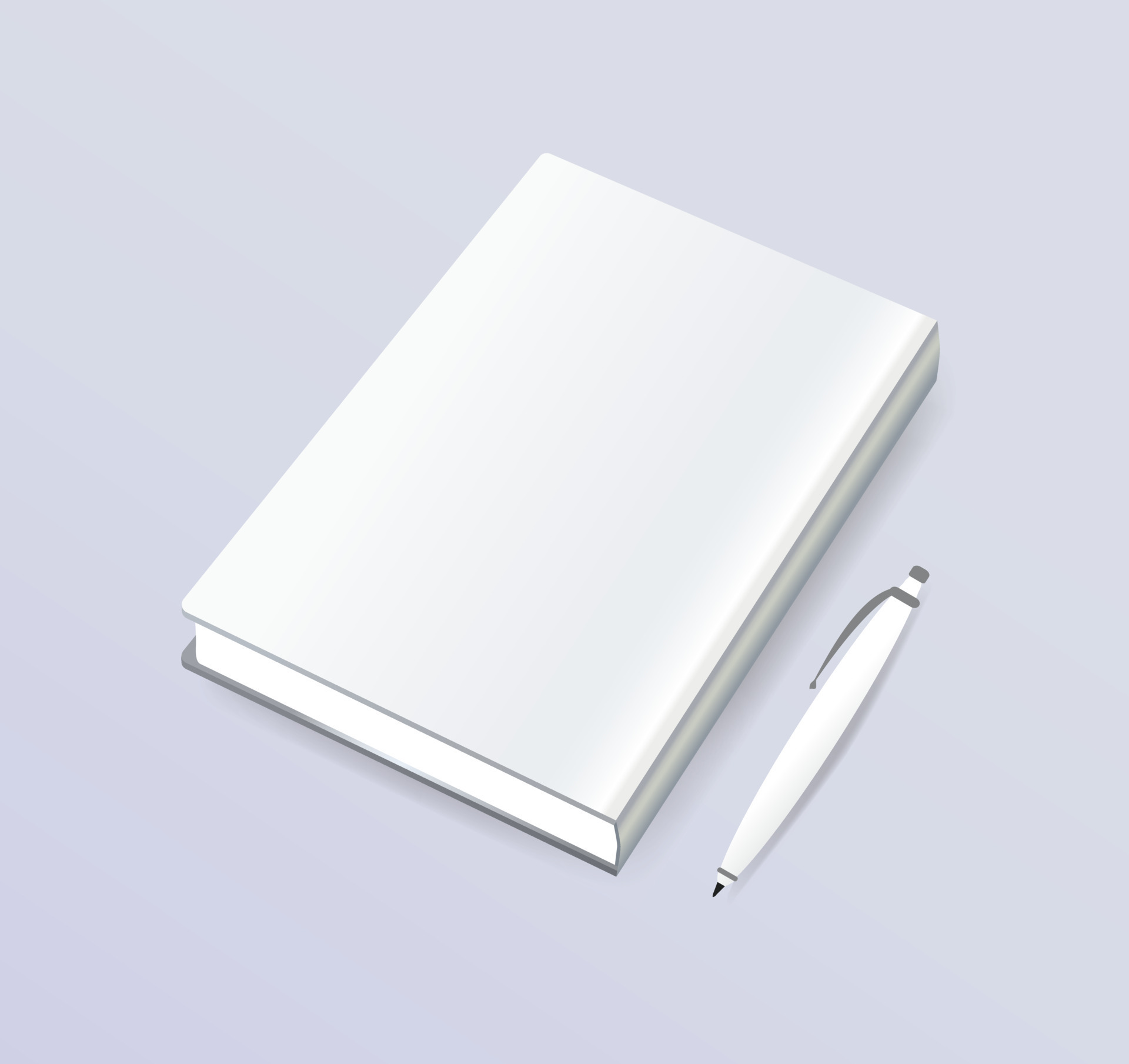 3D Realistic White Book Diary Cover With Pen Blank Mockup Template Office  Business Presentation Showcase Social Media Paper Pages E-Book  Advertisement Promotion Notebook School 8015713 Vector Art at Vecteezy