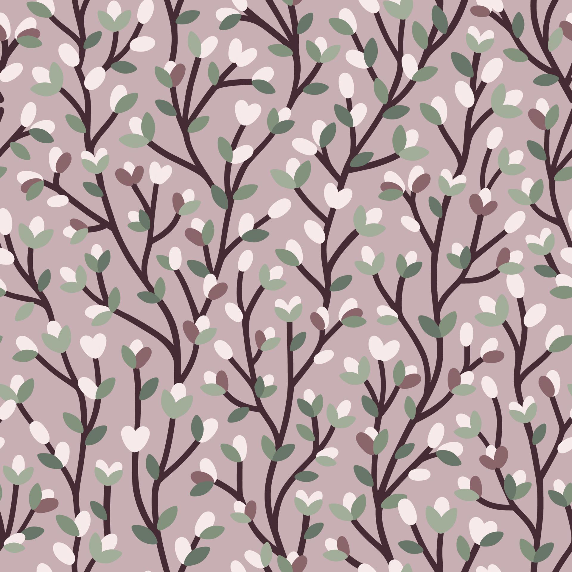 Spring tree branches pattern 8015786 Vector Art at Vecteezy
