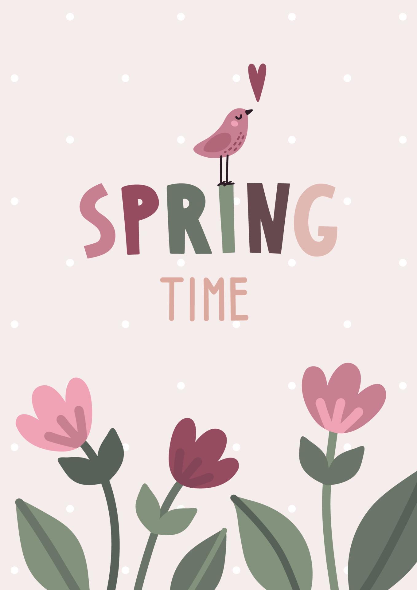 Spring time poster 8015790 Vector Art at Vecteezy