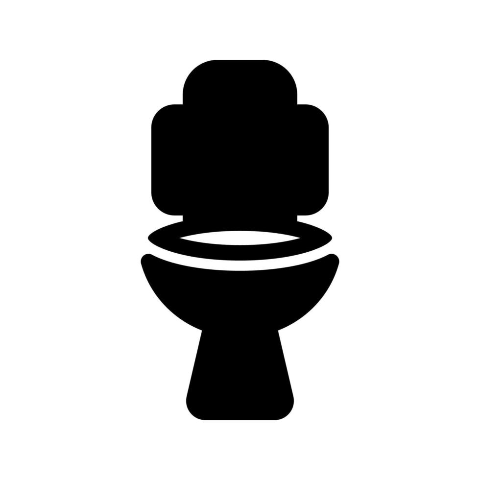 Illustration vector of toilet bowl icon. Isolated icon on white background.