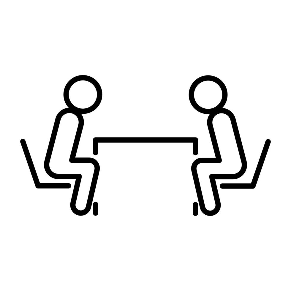 Vector of Discussion Icon. Meeting Symbol