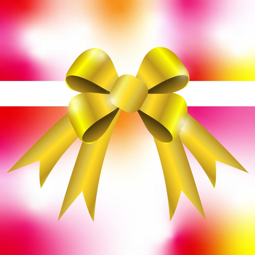 Luxury Gold Ribbon on green Background. Vector Design
