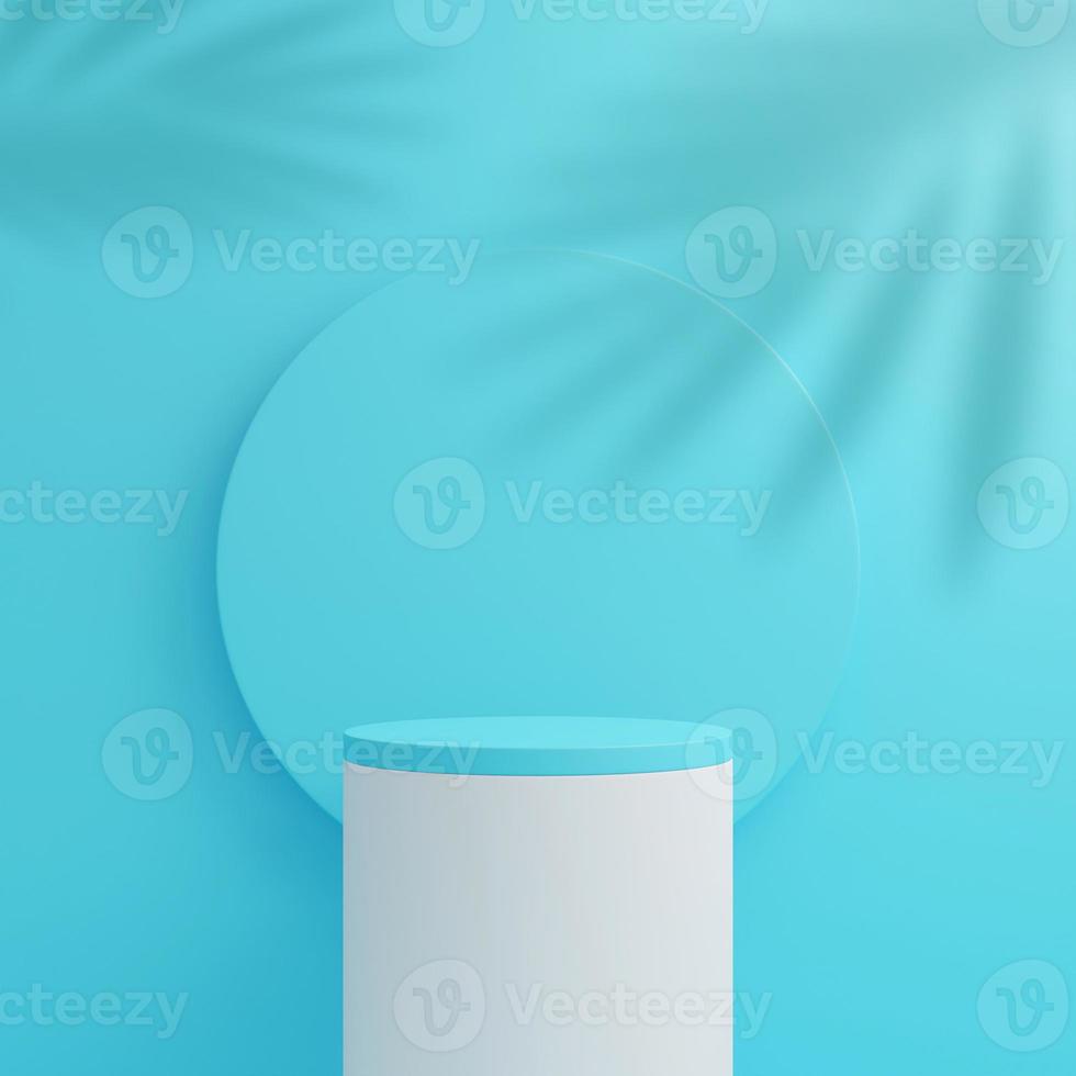 Minimal 3d pastel color stand podium for products showcase photo