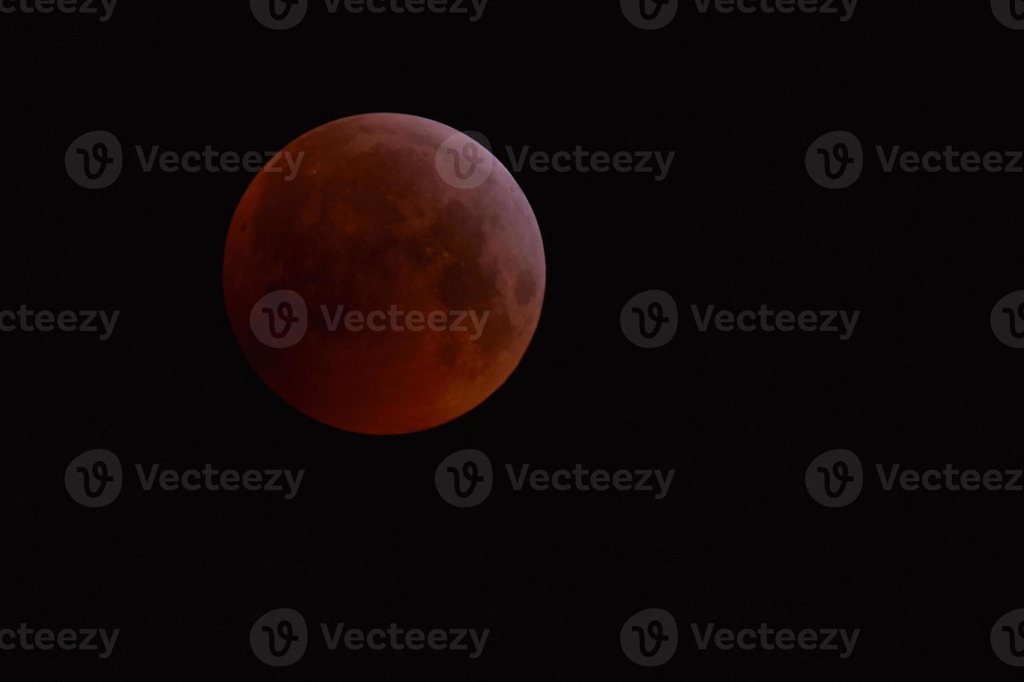 Blood Moon - This is a color picture of the moon during the Lunar Eclipse on January 21, 2019 seen from Germany. photo