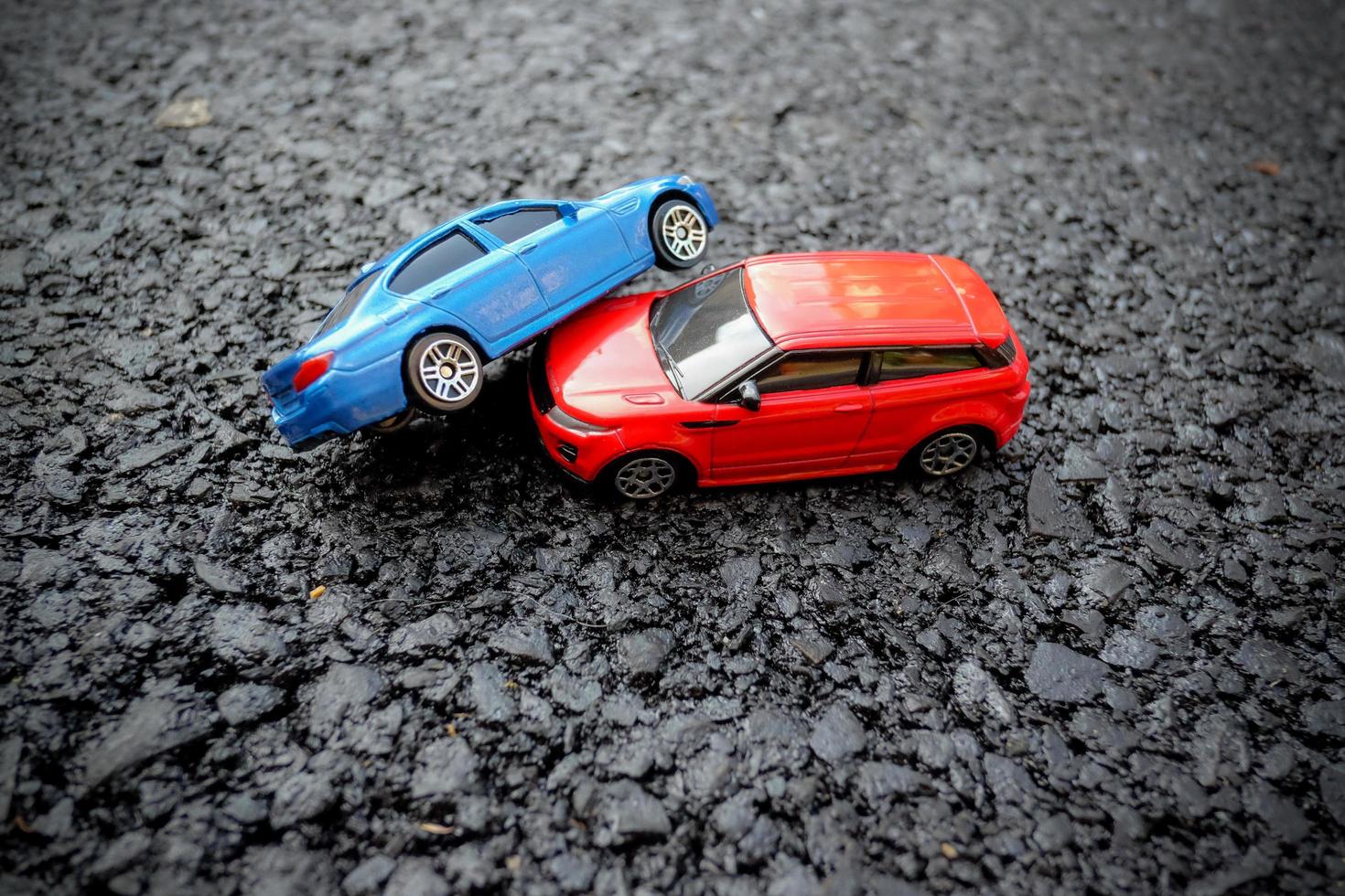 Car accident scene. Insurance, traveling, transportation concept. photo