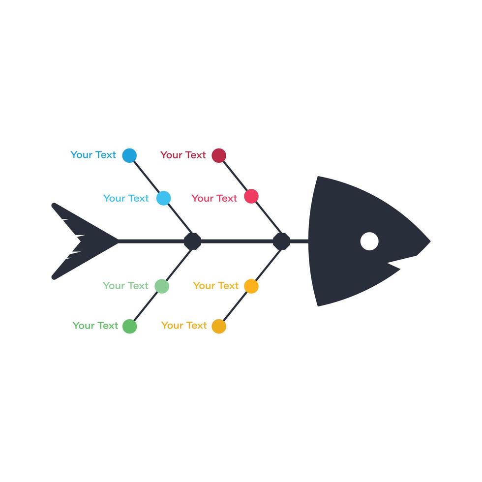Fish infographic design with colorful text slot. Fish infographic slot design on white background, Infographic elements for business presentation concept. vector