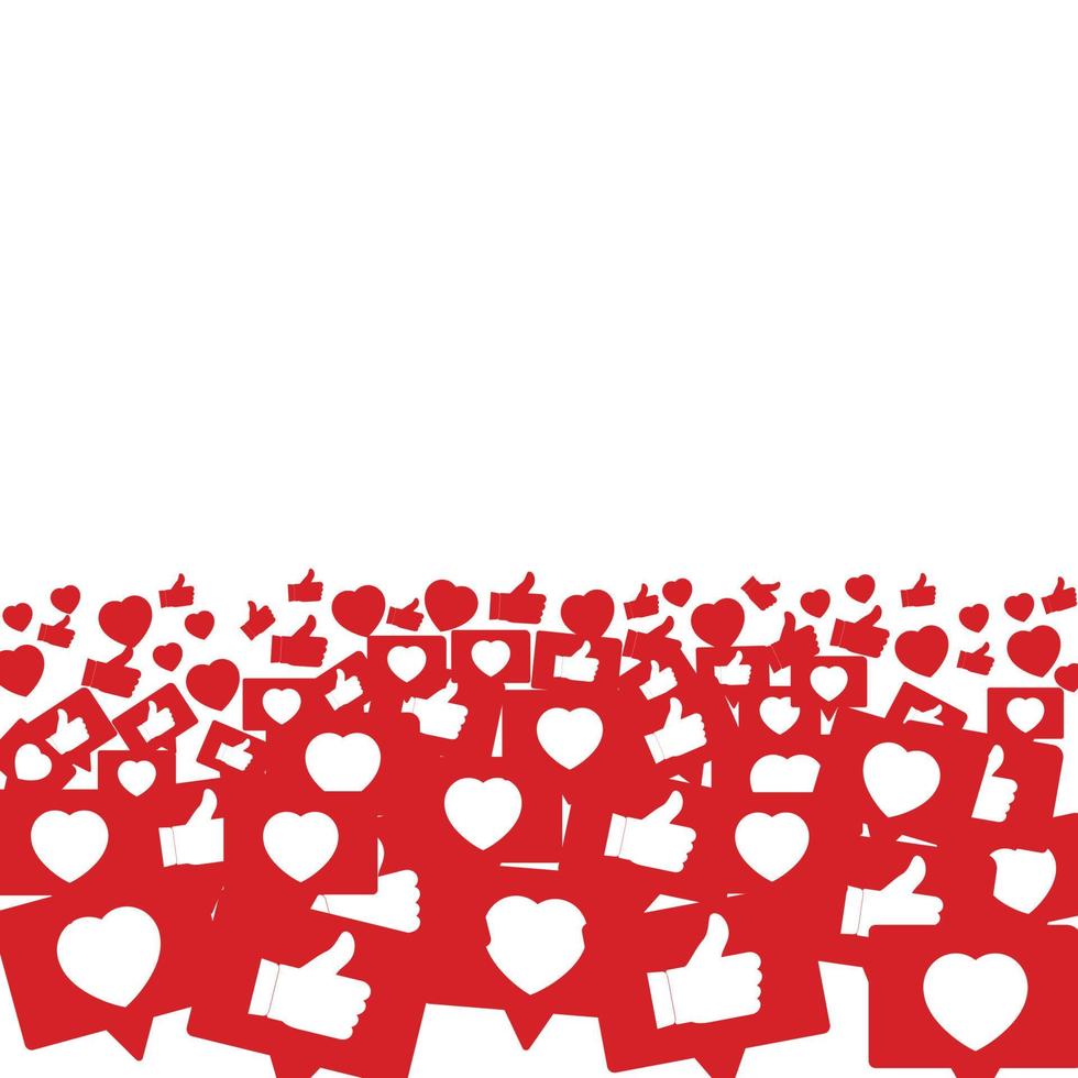 Social media beautiful frame design with metallic red love shape. Social media metallic red frame element. Frame design with cute love shapes for social media posts. vector