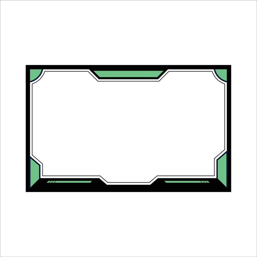 Gaming overlay for live streamers vector design element. Gaming frame ...