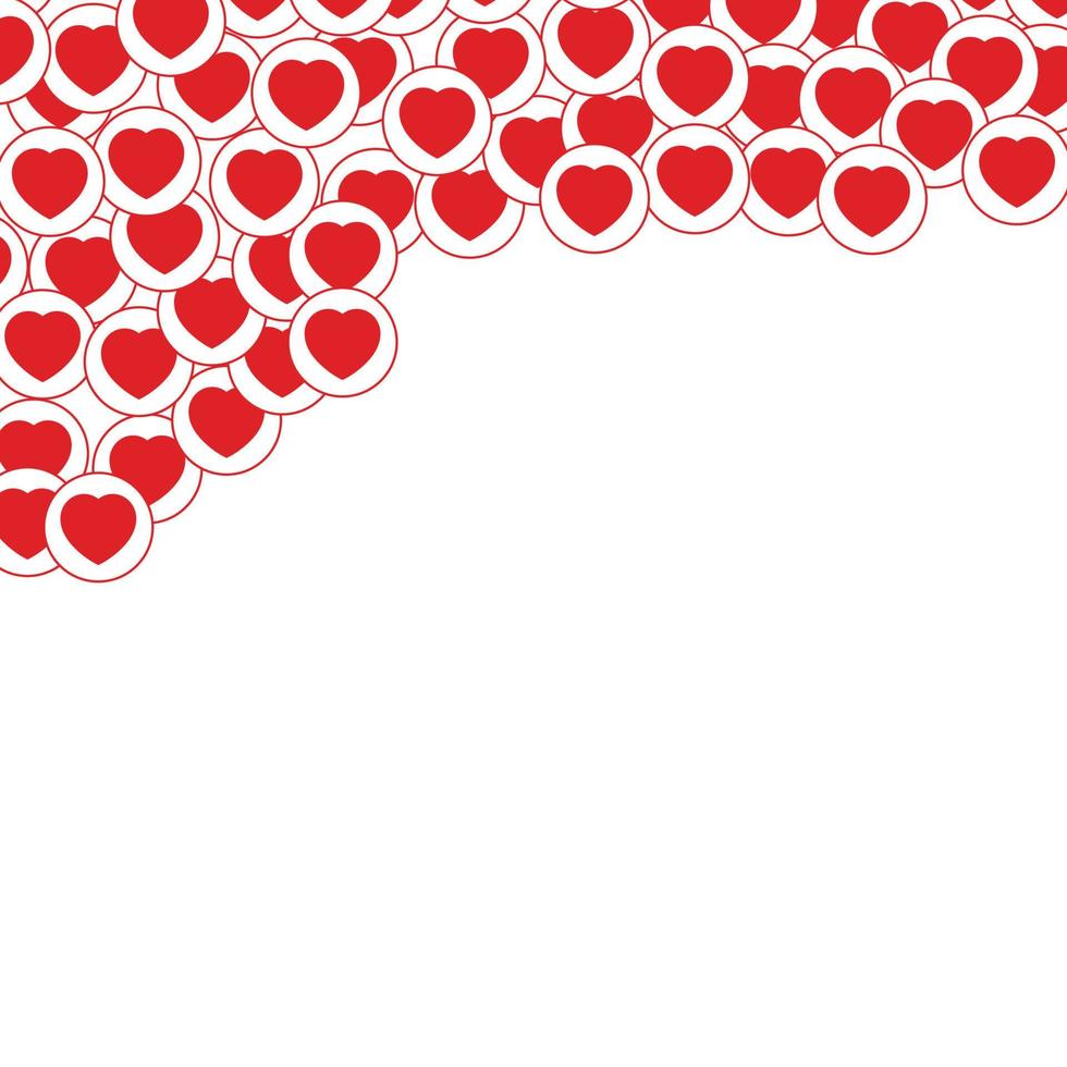 diseño de marco simple de redes sociales con forma de amor rojo. elemento de marco de redes sociales para parejas. diseño de marcos con lindas formas de amor para publicaciones en redes sociales. vector