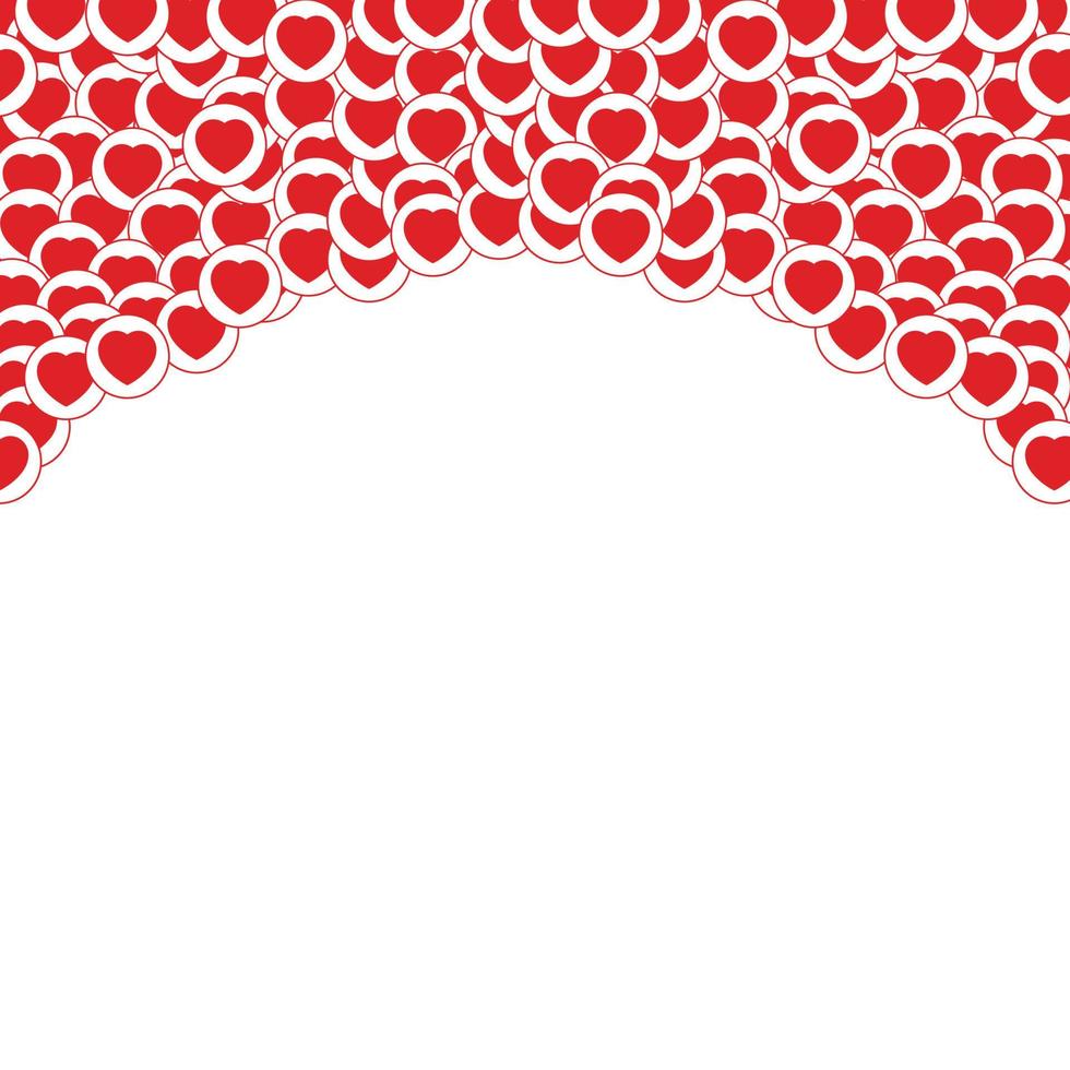 diseño de marco elegante de redes sociales con forma de amor rojo. elemento de marco de redes sociales. diseño de marcos con lindas formas de amor para publicaciones en redes sociales. marco de amor para parejas. vector