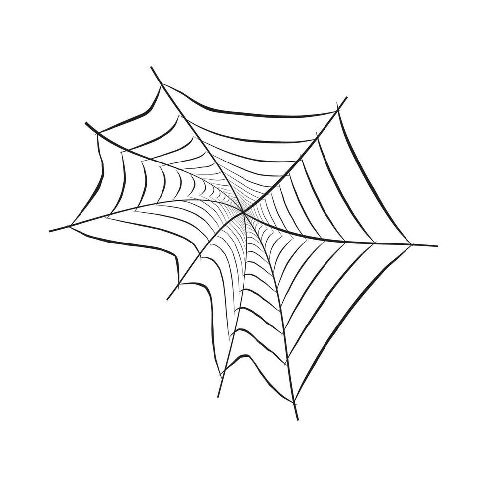 diseño vectorial de telas de araña negras abstractas de Halloween. diseño de ilustración de Halloween con la telaraña negra. viejo diseño de telaraña de miedo con color negro. vector