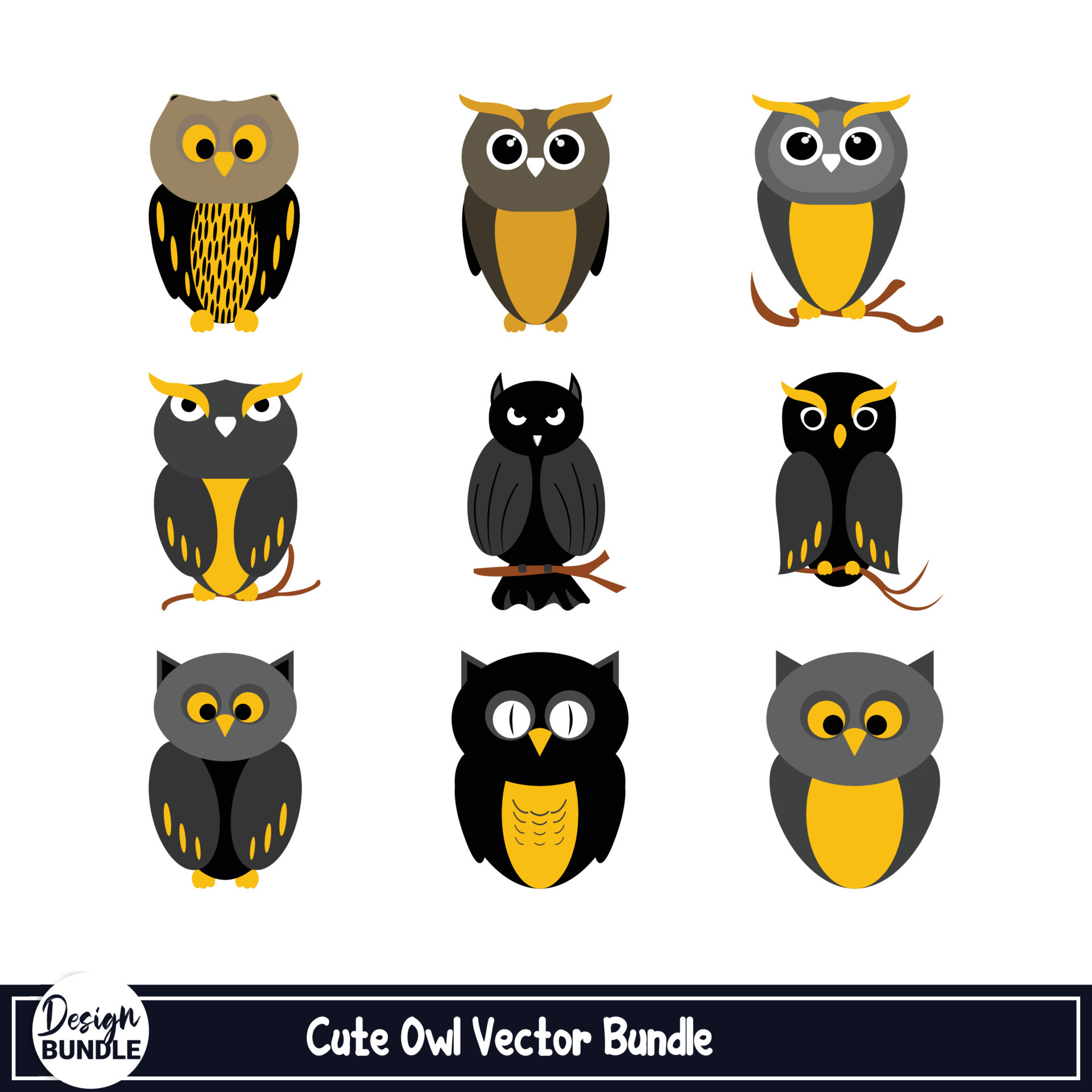 Halloween scary owl vector design on a white background. Owl design