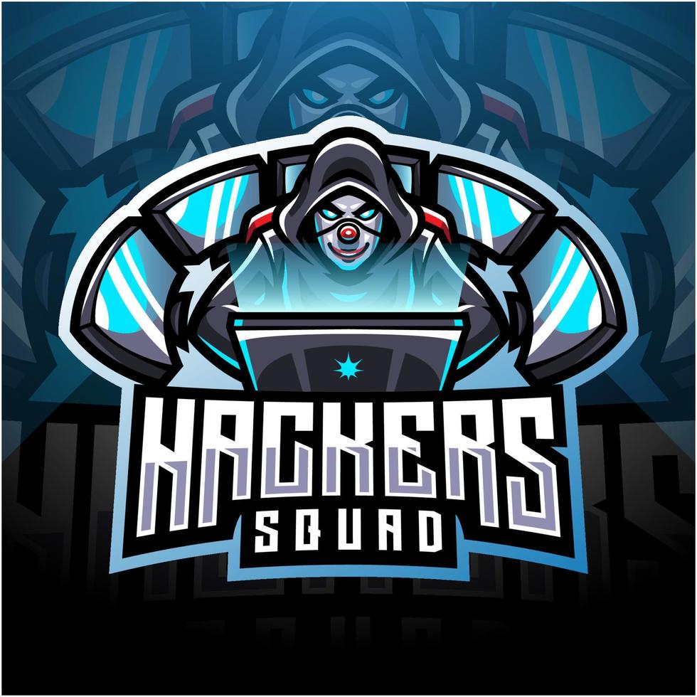 Hackers esport mascot logo design vector