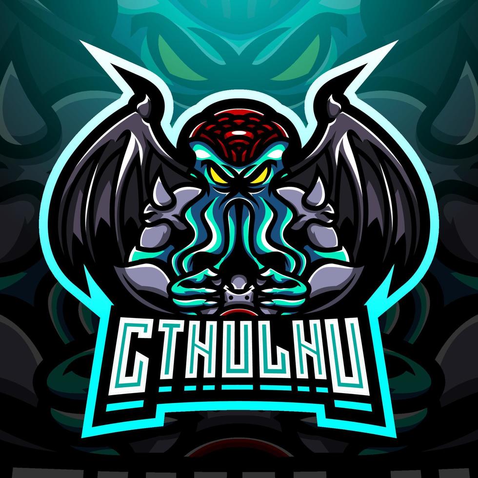 Cthulhu esport mascot vector