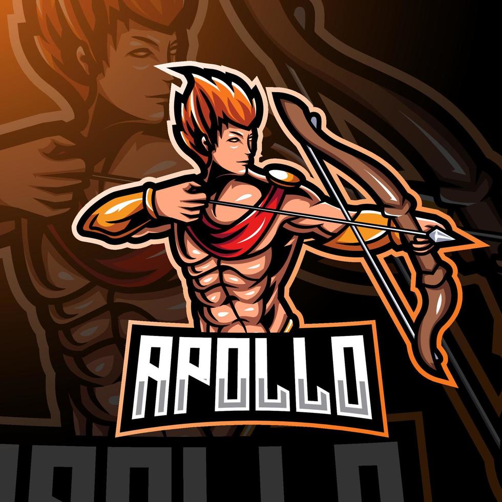 Apolo esport mascot logo design vector