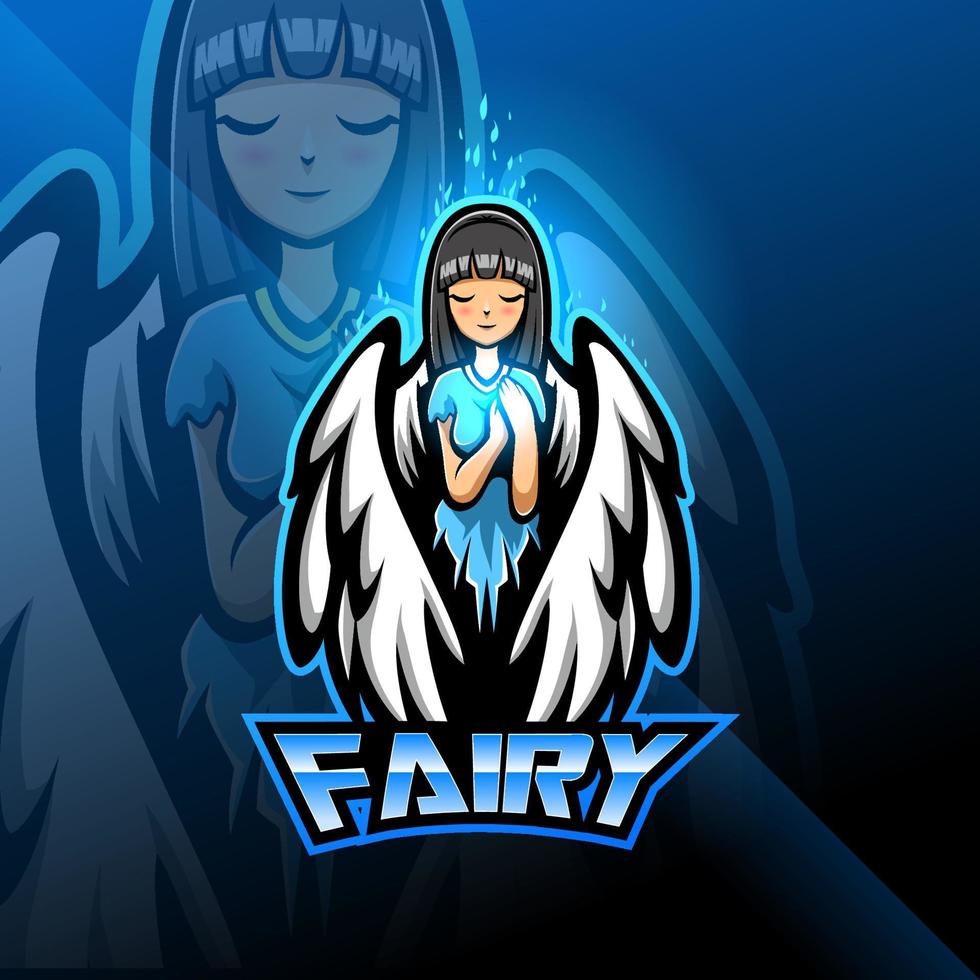 Fairy esport mascot vector