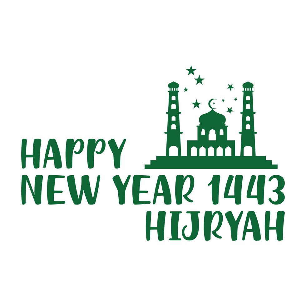 Happy Islamic new year celebration, Happy Muharram Islamic new year, vector graphic of the mosque, commemorating happy Muharram day.